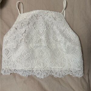 Abercrombie & Fitch White Lace Camisole